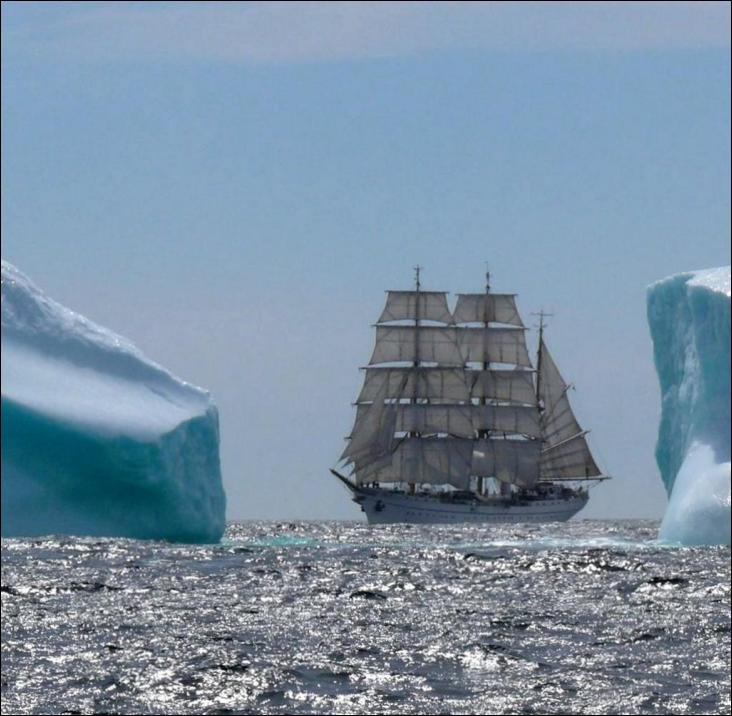 Le Gorch Fock II est un trois-mâts barque à coque d'acier