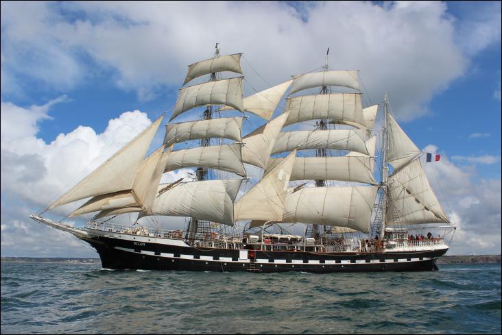 Le Belem un des plus anciens trois-mâts barque en Europe