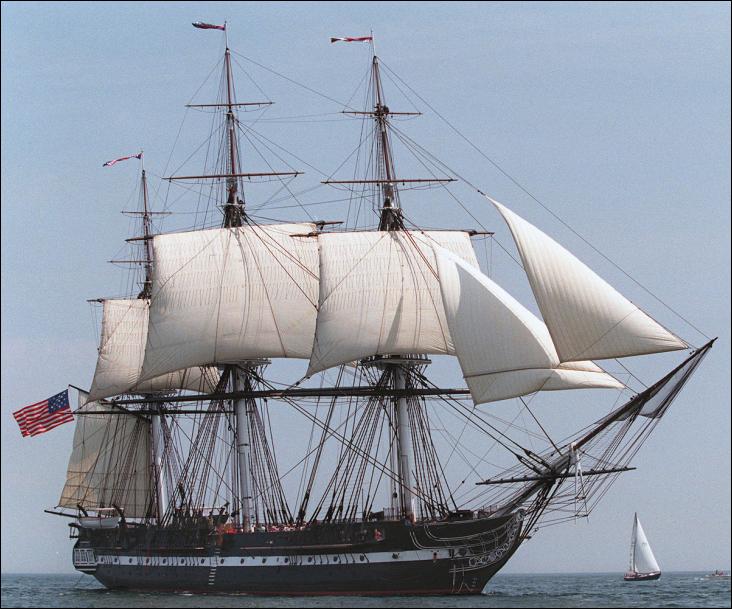 L'USS Constitution est une frégate en bois à trois-mâts